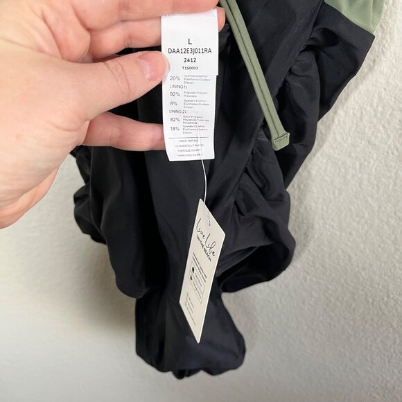 Cupshe Keyhole Tunnelled One Piece Swimsuit Green Black Large - Picture 6 of 8